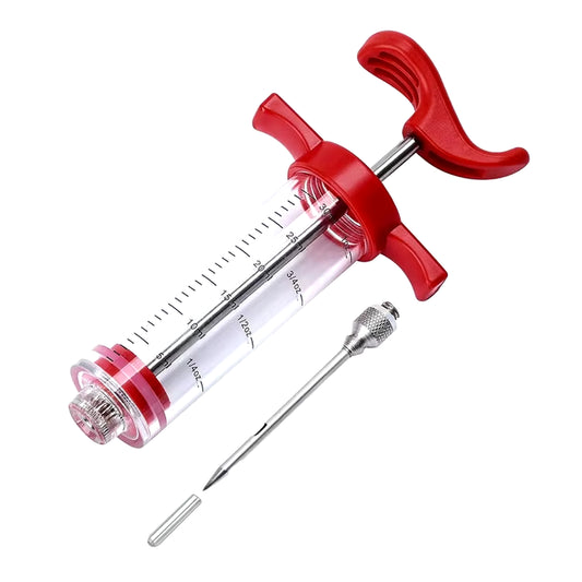 Meat Injector Syringe with 3 Marinade Injector Needles for BBQ Grill Turkey Injector Kit Marinade Flavor Injector